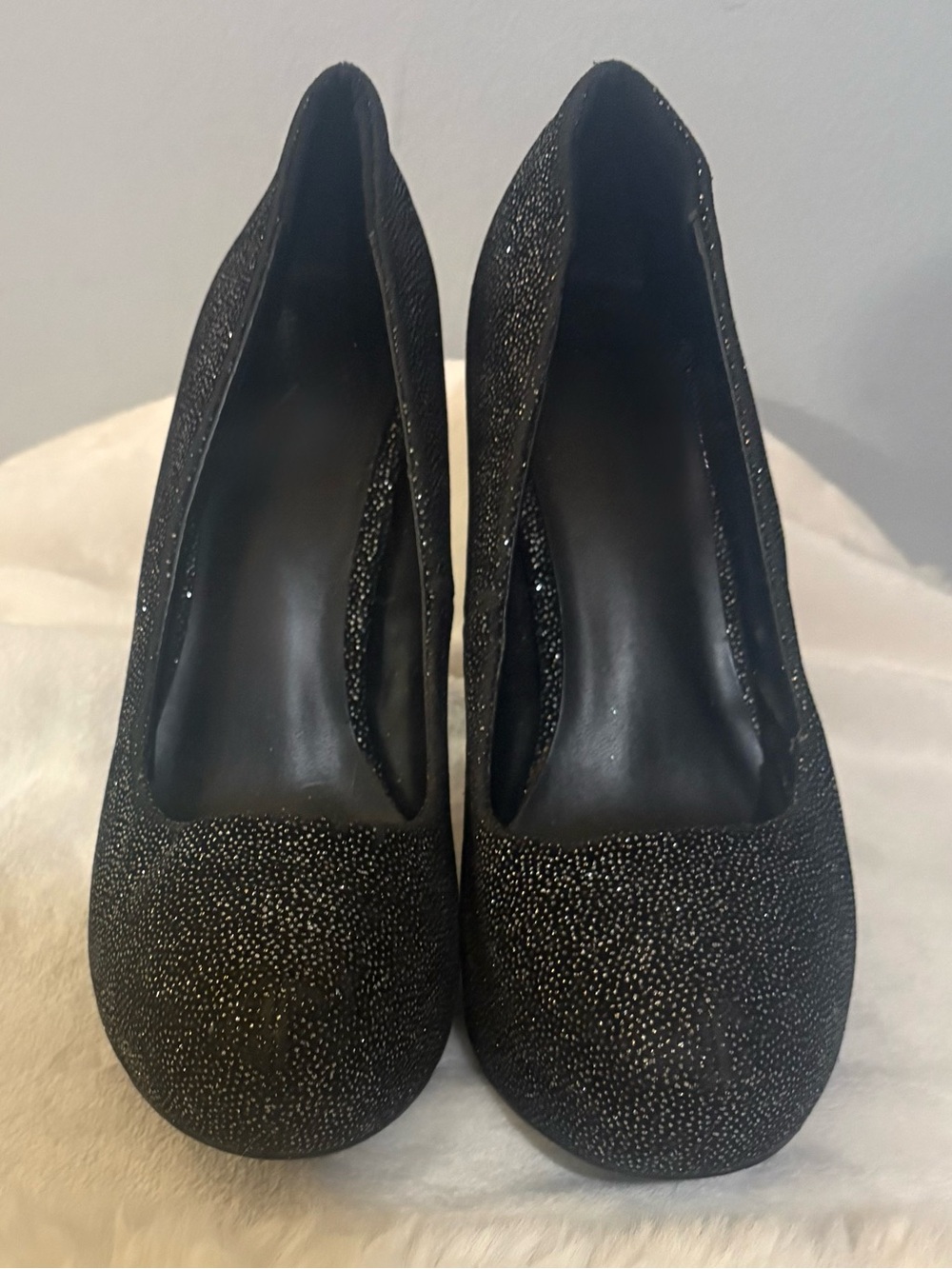 Mix No. 6 Black Glitter Evening Pumps